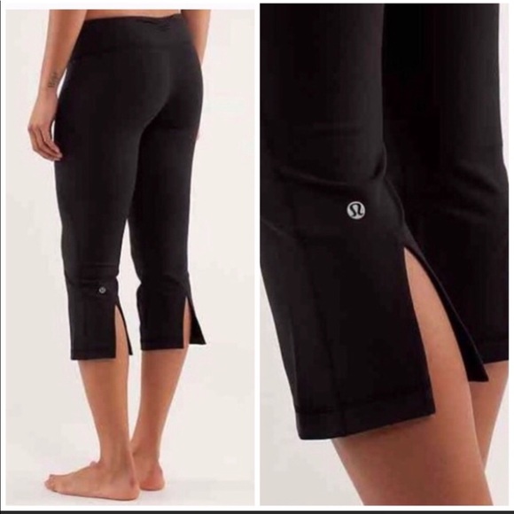 lululemon athletica Pants - Lululemon black workout crop flare pants